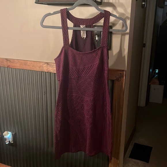 Free People Dresses & Skirts - Free People size small deep purple lace tank dress excellent condition